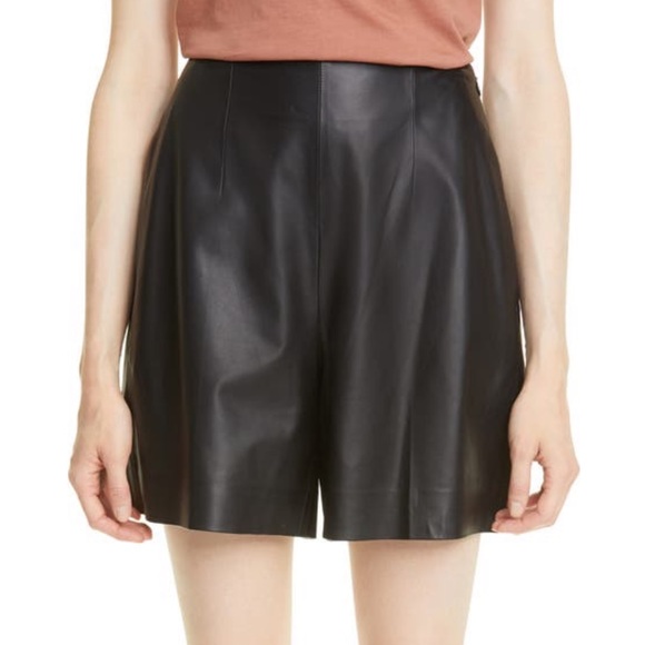 NWT $895 Vince Genuine Leather Shorts. Size4. Fits ( 4- 6), 100% Lamb Leather - Picture 3 of 13
